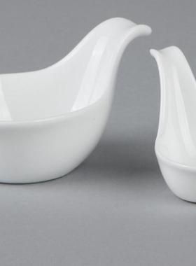 厨房餐具纯白色陶瓷碟鱼子酱料碟小菜碟调料碟醋碟日式韩式