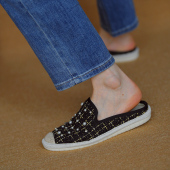 真皮内里渔夫鞋 皮厚先生 平底穆勒懒人半拖女 包头拖鞋 少量