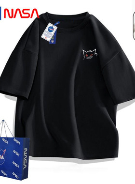 NASA联名宝可梦短袖t恤男女2025夏季新款休闲宽松大码青少年半袖