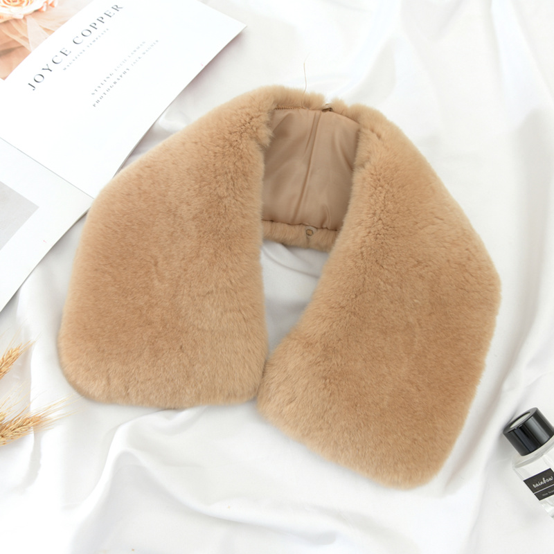 兔毛毛领子真毛好看的啊