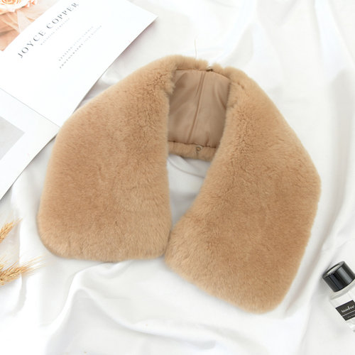 兔毛毛领子真毛好看的啊