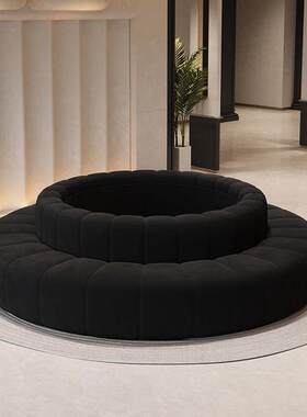 双面坐圆形沙发休息区接待商场美容院售楼处服装酒店大堂会所商务