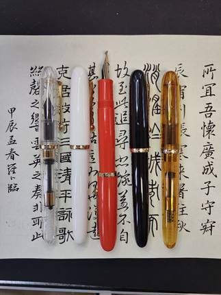 罗卜打磨双层长刀研金豪9016钢笔双层心跳尖书写乐趣练字书法礼品
