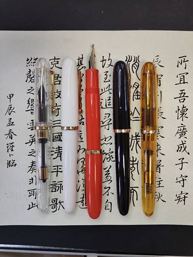 罗卜打磨双层长刀研金豪9016钢笔双层心跳尖书写乐趣练字书法礼品