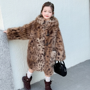 儿童秋冬装 棉衣女大童独特超好看大衣女孩毛毛加厚夹棉外出服 新款