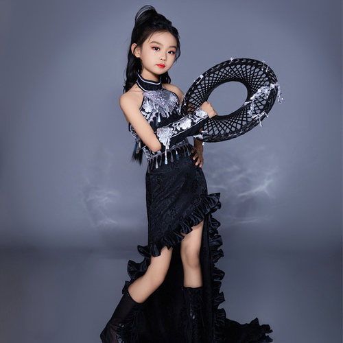 女童民族风苗疆风潮服连衣裙