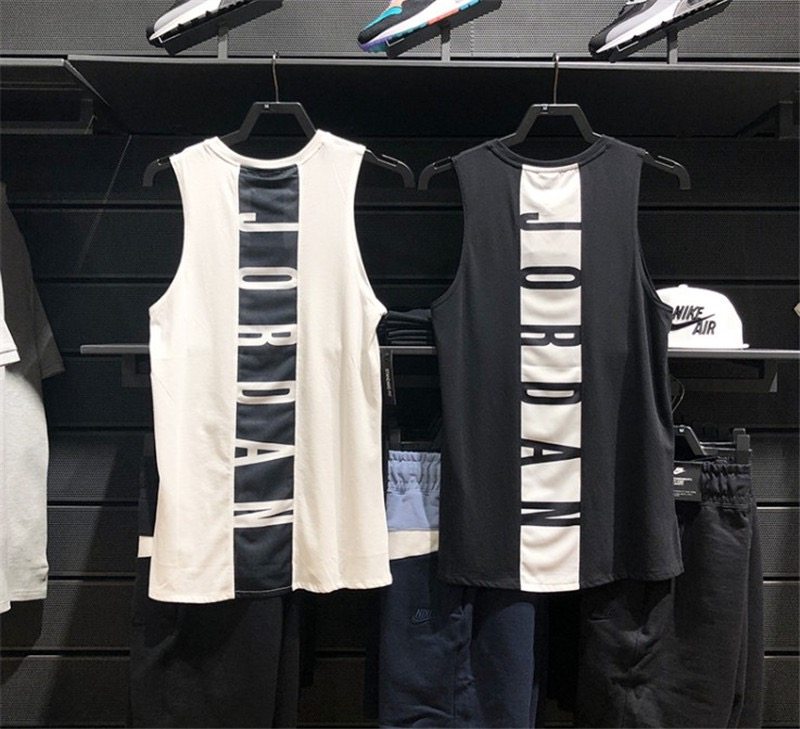 AJ23号飞人篮球背心男子速干透气跑步健身训练黑白薄无袖运动T恤,运动服/休闲服装,健身衣,淘宝优惠券,粉丝福利购,淘宝优惠卷