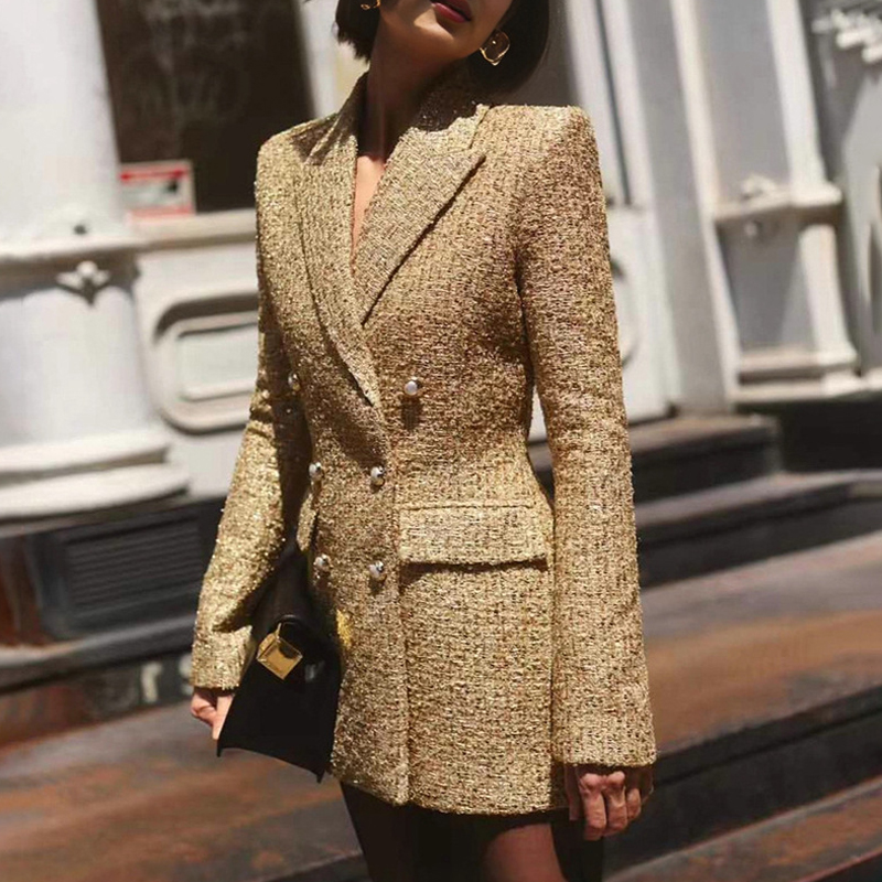 法式轻奢优雅风粗花呢小西装外套