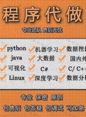 Python代编程Java程序定制R语言数据分析C++代做qt设计c代码接单