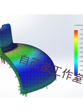SW simulation 有限元 静应力承重 受力分析代做强度承载分析