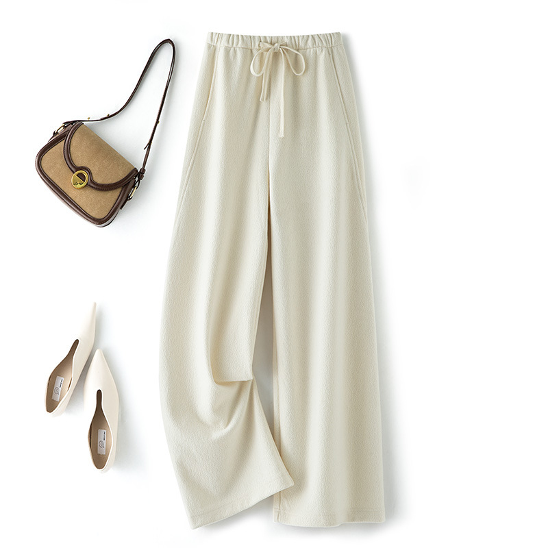 气质慵懒休闲羊毛香蕉窄版阔腿裤