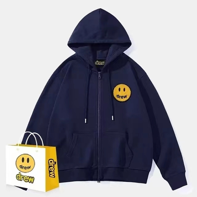 drew潮牌美式休闲连帽开衫外套