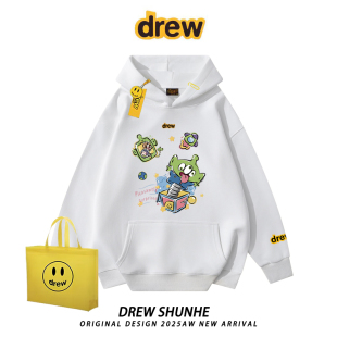 drew潮牌趣味卡通玩具总动员连帽卫衣美式 外套 街头BF风男女情侣装