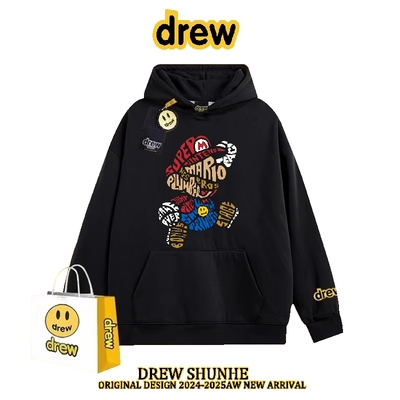 联名drew加绒情侣连帽卫衣
