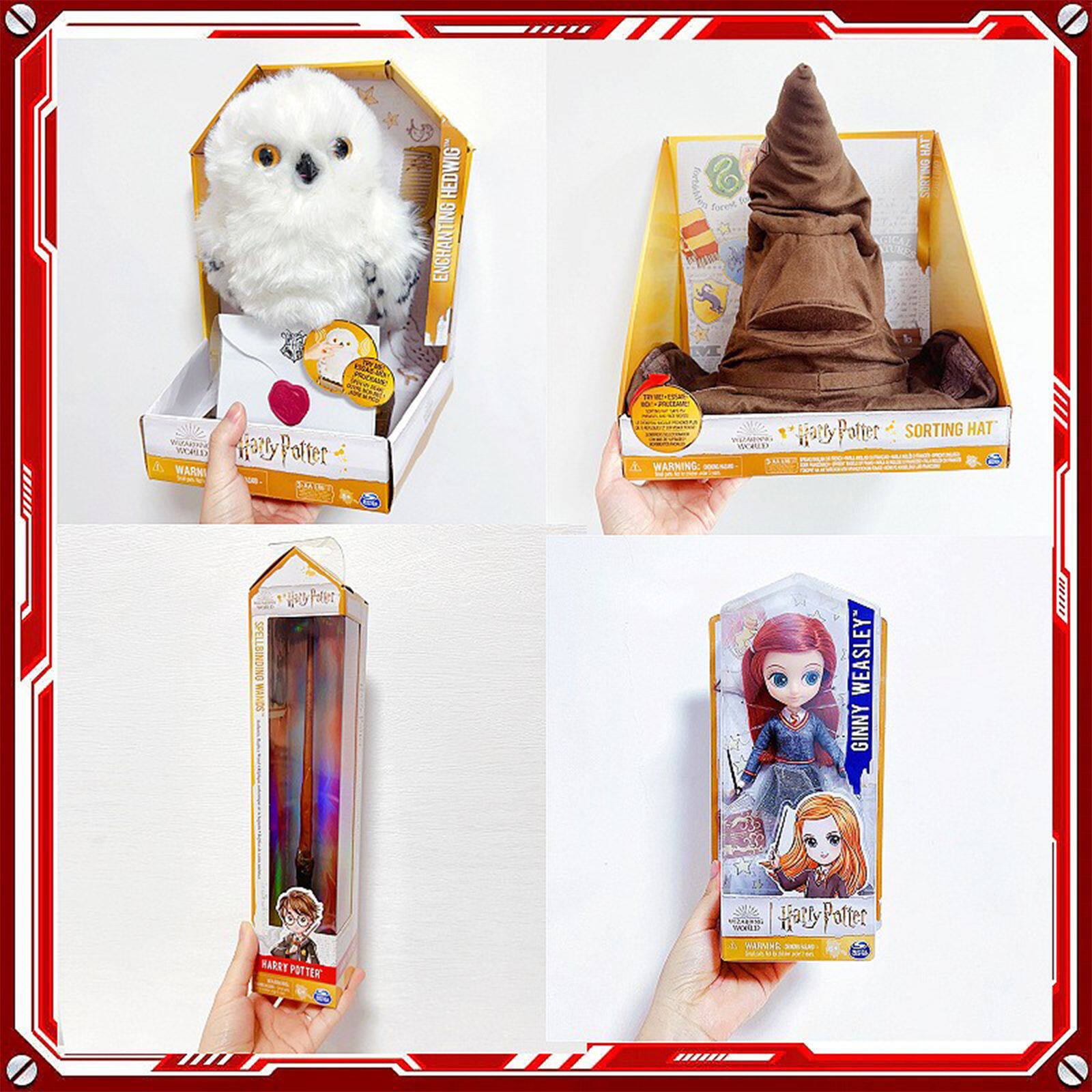 正spinmaster哈利波特分院帽傲娇海德薇猫头鹰赫敏玩具