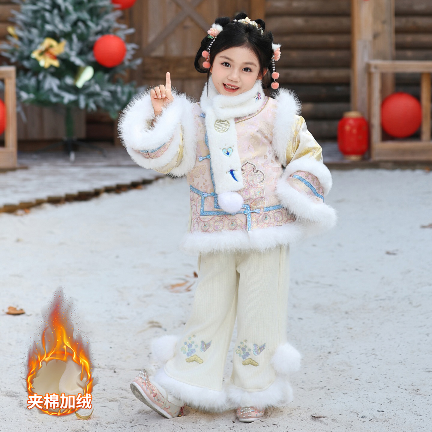 女童汉服拜年格格服秋冬儿童