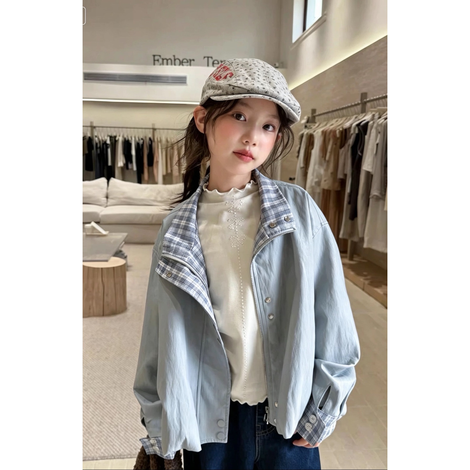 韩系女童短款皮衣外套2026秋季新款女童秋装洋气时髦女孩休闲上衣