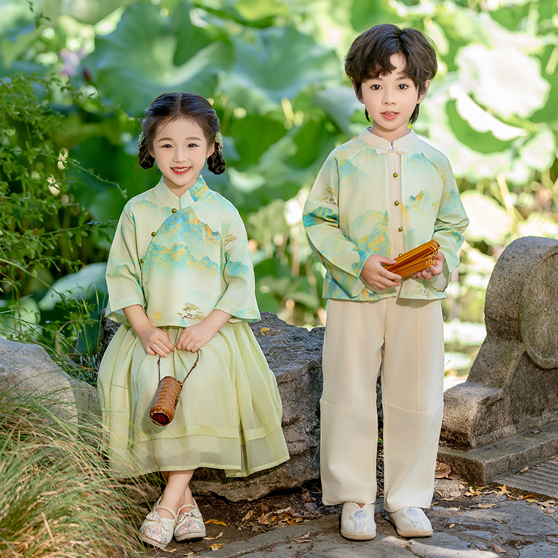 儿童汉服新中式男女童国风唐装