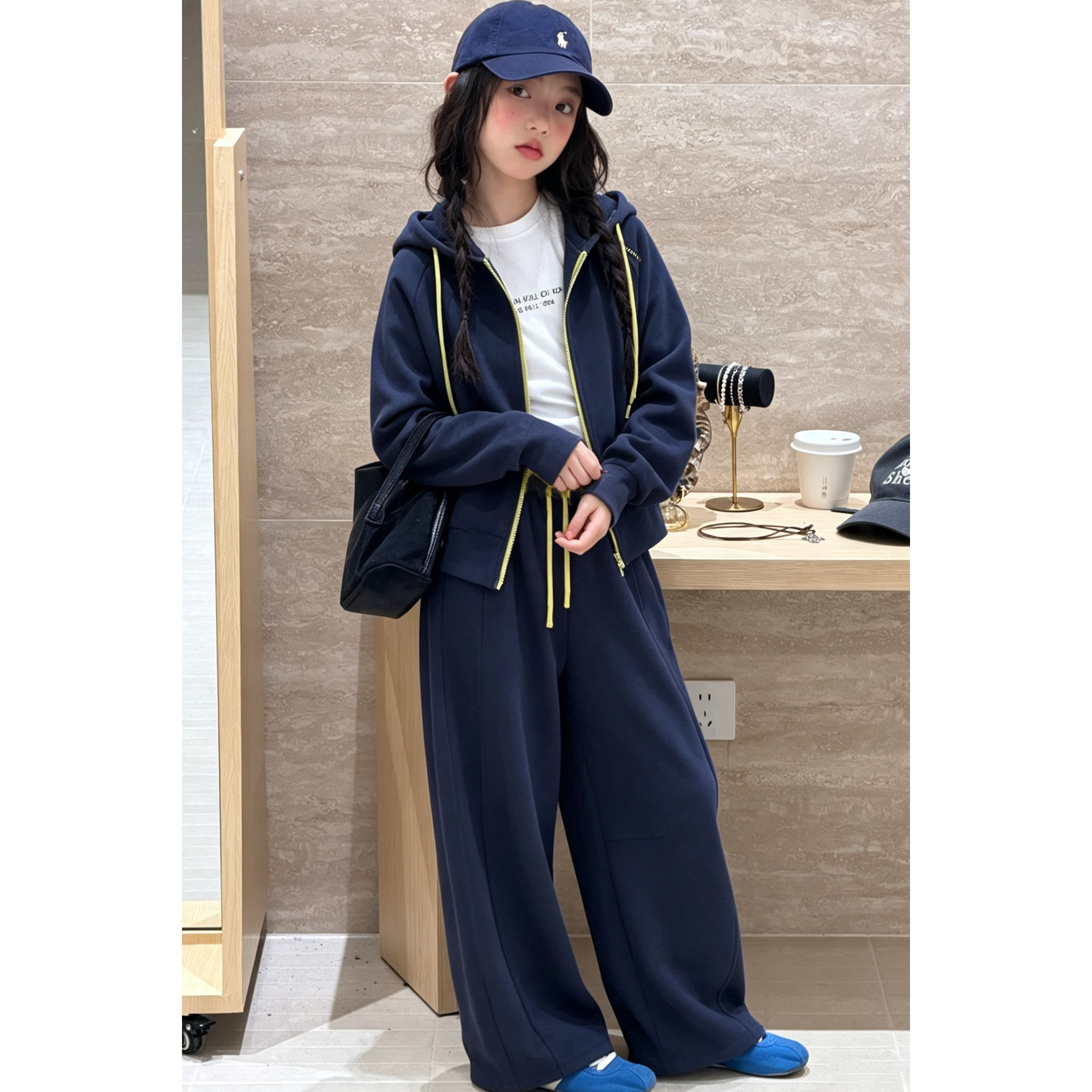 韩国女童运动套装2026秋季新款中大童休闲外套女孩秋装卫裤两件套