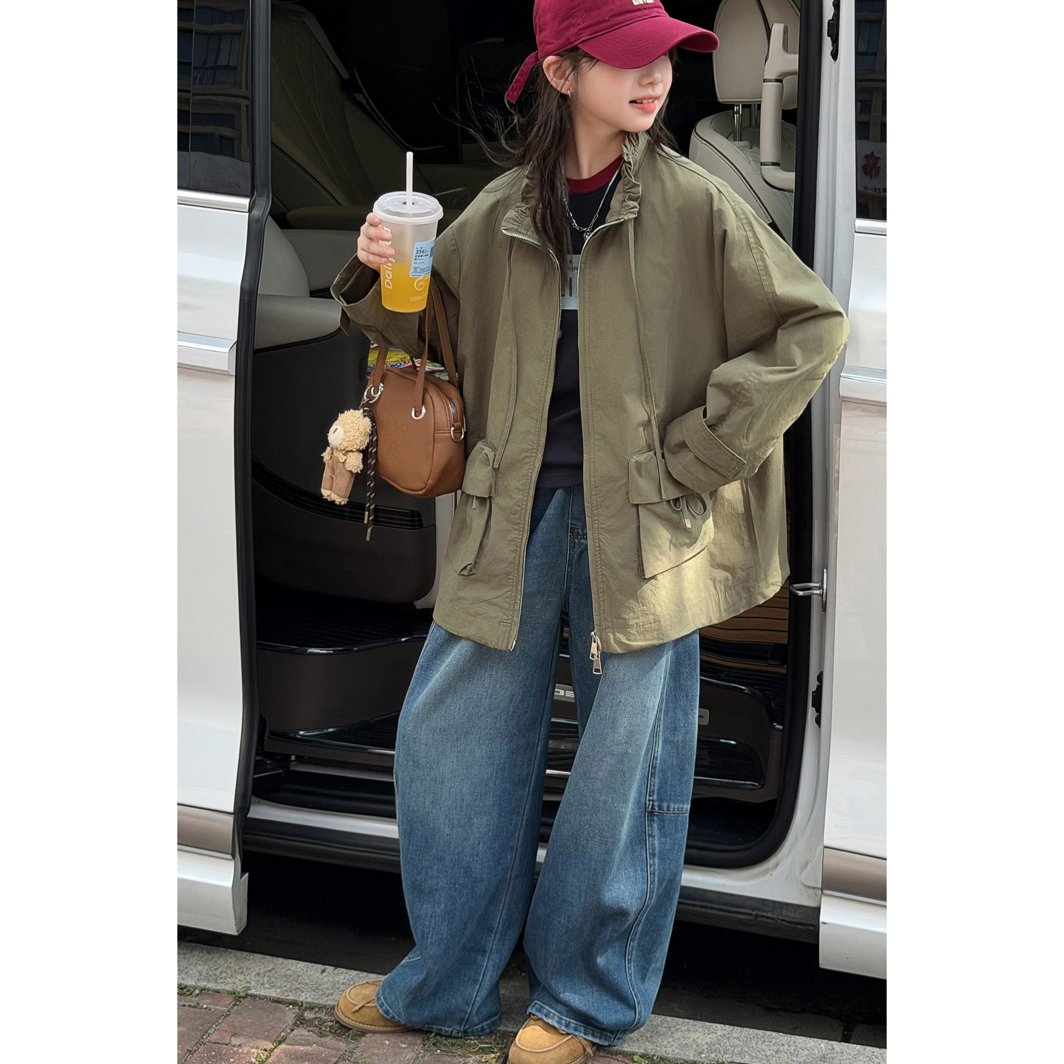 女童风衣外套春秋款2026新款女大童秋装上衣初中生女孩超好看衣服