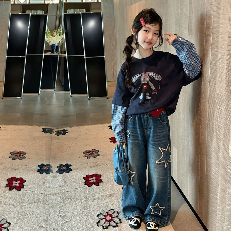 女童秋装套装2026新款儿童时髦韩版学院风两件套女孩春秋款衣服潮