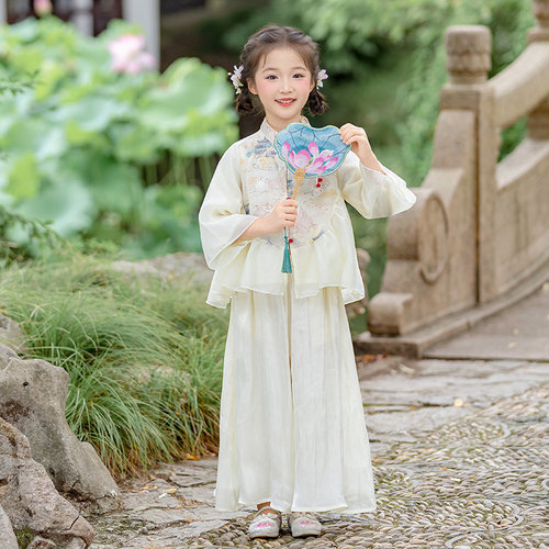女童汉服套装2025新款国风中式古装男女童唐装日常改良超仙演出服