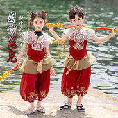 哪吒闹海中国风套装 儿童哪吒衣服六一表演出服男女童cos古装 唐装