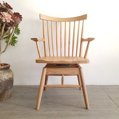 出口实木转椅进口日本转盘餐椅