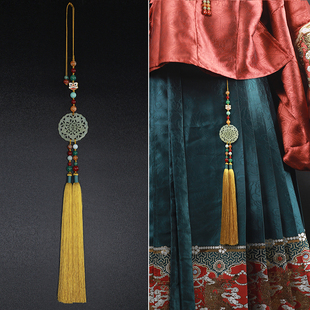 福兮-汉服马面裙挂件玉佩流苏古风禁步儿童腰坠国风腰饰压裙坠穗