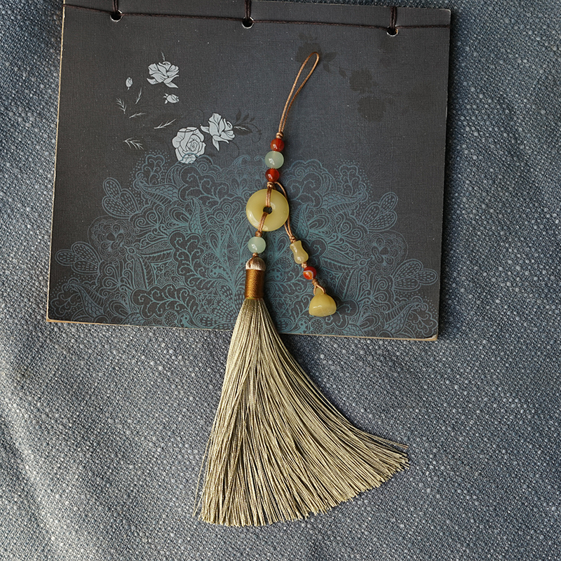 儿童旗袍压襟步腰佩流苏莲蓬吊坠