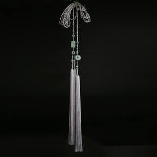 昭华宫绦-原创汉服圆领袍腰绳 明制流苏玉腰佩 古风禁步腰带男女