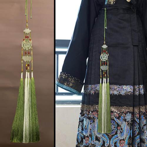 长流苏汉服禁步马面裙古风腰饰