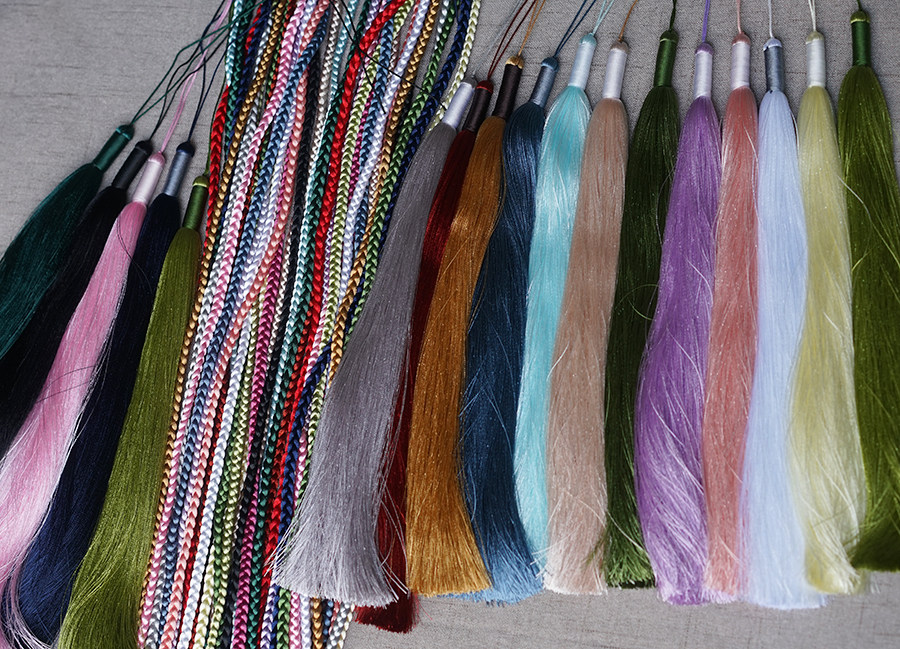 汉服自制宫绦腰佩流苏材料包diy手工制作基础配件包腰带长流苏