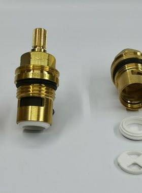 适配科勒双把三孔龙头阀芯 双开双芽进口全铜陶瓷片冷热铜阀芯