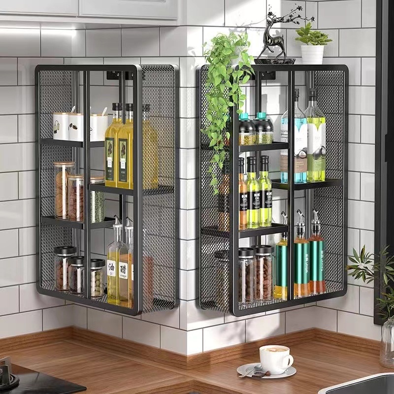 厨房置物架免打孔壁挂多层调味料收纳家用品大全浴室储物架子