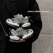 女童鞋 春季 子 重工中大童男童老爹鞋 男孩跑步鞋 透气儿童运动鞋 韩版