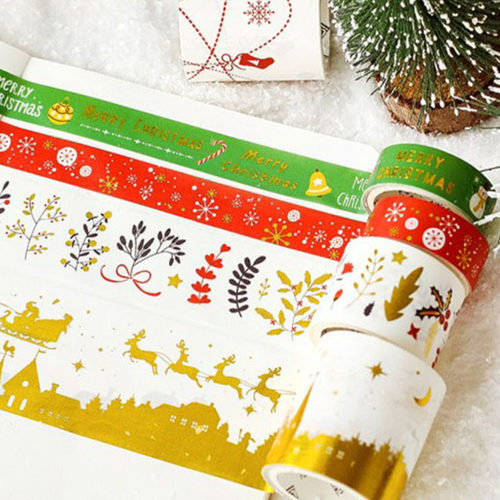 和纸胶带烫金日常手账DIY装饰