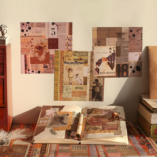 素材纸昨日重现系列diy复古12张