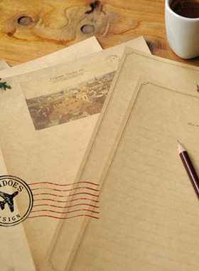 21DOES牛皮信封信纸 Art Nouveau 森林 小王子 复古铁塔 优美花纹