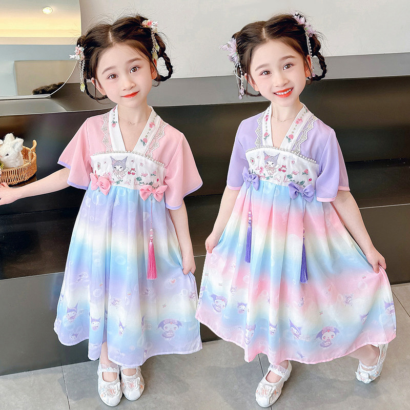 专柜品质女童汉服儿童连衣裙夏图片