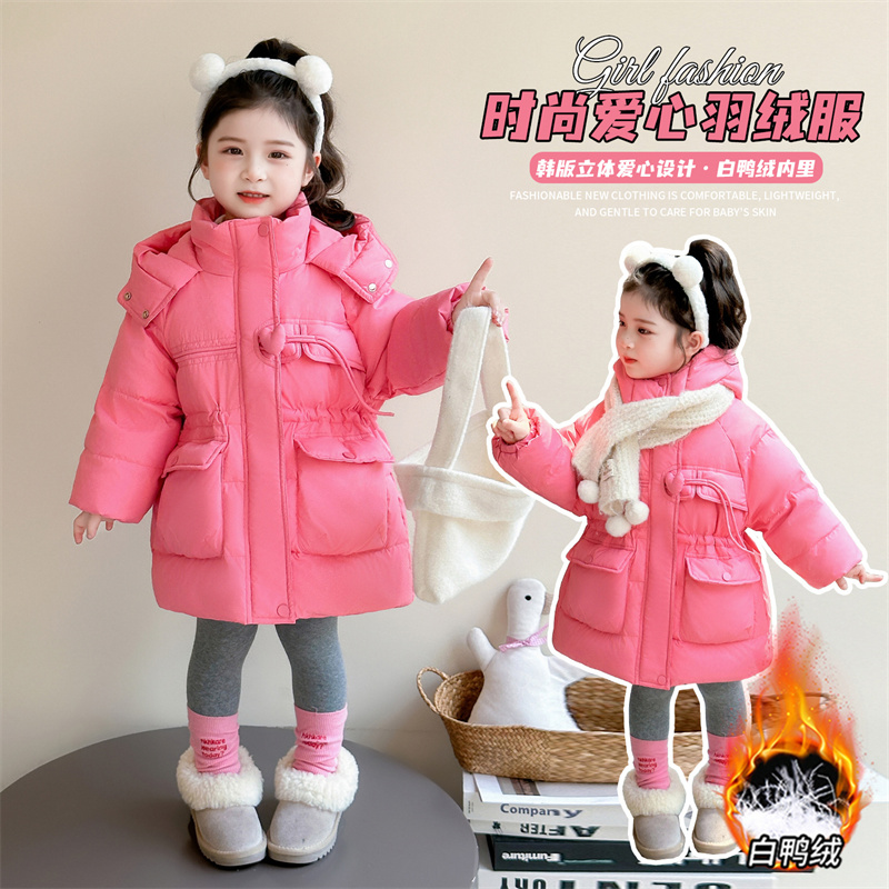 女童羽绒服宝宝女宝儿童外套冬