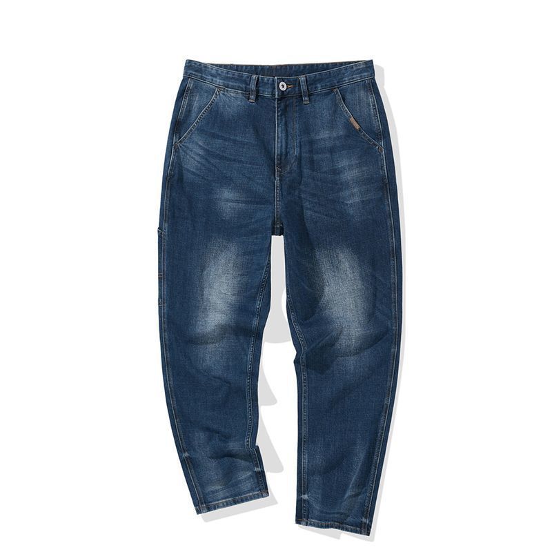 YPUT男装男装春秋休闲长裤蓝色水洗时尚牛仔裤直筒裤YHG205065E