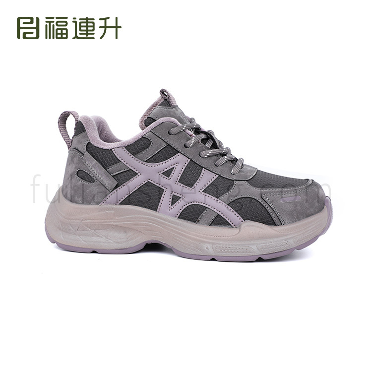福连升秋冬款女鞋加绒厚底老爹鞋