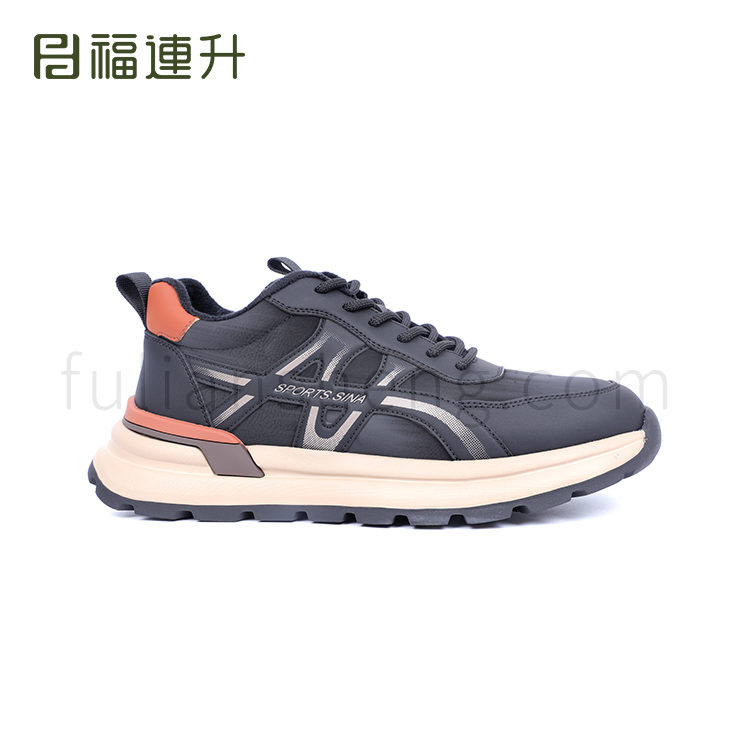 福连升2025冬男鞋加绒休闲运动鞋