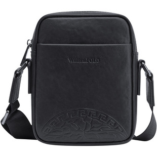 英皇保罗男士真皮单肩包时尚休闲斜挎包新款商务小背包牛皮小型包