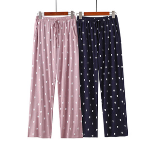 单独睡裤松紧带超柔软莫代尔睡衣裤子女单件有口袋女士宽松家居裤
