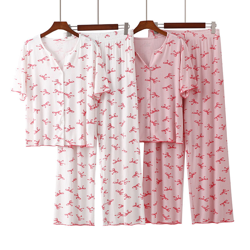 莫代尔超舒服女款春夏睡衣套装