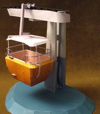 皇冠特惠 迪斯尼缆车纸模型