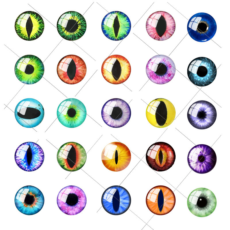 新品手工饰品diy恶魔之眼配件时光宝石动物瞳孔图片排版滴胶素材