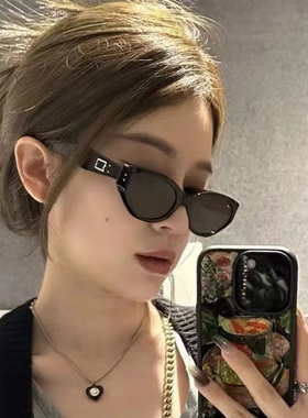 jennie珍妮同款墨镜roco明星网红辣妹猫眼复古高级感太阳眼镜女